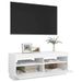Meuble TV avec lumières LED Blanc 100x35x40 cm - Photo n°7