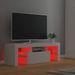 Meuble TV avec lumières LED Blanc 120x35x40 cm 3 - Photo n°6