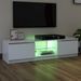 Meuble TV avec lumières LED Blanc 140x40x35,5 cm - Photo n°4