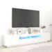 Meuble TV avec lumières LED Blanc 200x35x40 cm - Photo n°1