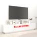 Meuble TV avec lumières LED Blanc 200x35x40 cm - Photo n°3