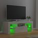 Meuble TV avec lumières LED Blanc brillant 120x35x40 cm 3 - Photo n°6