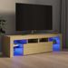 Meuble TV avec lumières LED Chêne sonoma 140x35x40 cm - Photo n°2