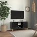 Meuble TV avec pieds en bois Noir brillant 103,5x35x50 cm - Photo n°2