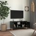 Meuble TV avec pieds en bois Noir brillant 103,5x35x50 cm - Photo n°3