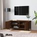 Meuble TV avec portes chêne marron 102x35x45 cm bois ingénierie - Photo n°3