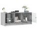 Meuble TV avec portes en verre sonoma gris 102x37x42 cm - Photo n°5