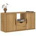 Meuble TV avec tiroir ODDA 79x24x40,5 cm bois massif pin - Photo n°1
