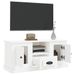 Meuble TV blanc 100x35,5x45 cm bois d'ingénierie - Photo n°5