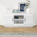 Meuble TV blanc 102x35x45 cm bois d'ingénierie - Photo n°1
