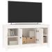 Meuble TV Blanc 103x36,5x52 cm Bois de pin massif - Photo n°7