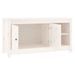 Meuble TV Blanc 103x36,5x52 cm Bois de pin massif - Photo n°4