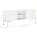 Meuble TV Blanc 115x30x46 cm Bois massif de manguier - Photo n°9