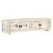 Meuble TV Blanc 140 x 30 x 35 cm Bois massif de manguier - Photo n°1