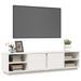 Meuble TV Blanc 156x40x40 cm Bois de pin massif - Photo n°4