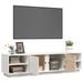 Meuble TV Blanc 156x40x40 cm Bois de pin massif - Photo n°5