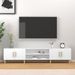 Meuble TV blanc 180x31,5x40 cm bois d'ingénierie - Photo n°1