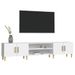 Meuble TV blanc 180x31,5x40 cm bois d'ingénierie - Photo n°4