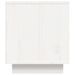 Meuble TV Blanc 80x35x40,5 cm Bois de pin massif - Photo n°8