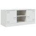 Meuble TV blanc 99x39x44 cm acier - Photo n°2