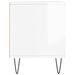 Meuble TV blanc brillant 100x34,5x44,5 cm bois d'ingénierie - Photo n°7