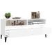 Meuble TV blanc brillant 100x34,5x44,5 cm bois d'ingénierie - Photo n°5