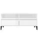 Meuble TV blanc brillant 100x34,5x44,5 cm bois d'ingénierie - Photo n°6