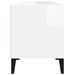 Meuble TV blanc brillant 100x34,5x44,5 cm bois d'ingénierie - Photo n°7