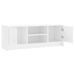 Meuble TV blanc brillant 102x30x37,5 cm bois d'ingénierie - Photo n°6