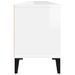 Meuble TV blanc brillant 150x30x44,5 cm bois d'ingénierie - Photo n°8