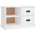 Meuble TV blanc brillant 73x35,5x47,5 cm bois d'ingénierie - Photo n°1