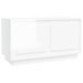 Meuble TV blanc brillant 80x35x45 cm bois d'ingénierie - Photo n°2