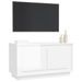 Meuble TV blanc brillant 80x35x45 cm bois d'ingénierie - Photo n°4