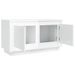 Meuble TV blanc brillant 80x35x45 cm bois d'ingénierie - Photo n°7