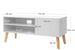 Meuble TV bois blanc 1 porte et 1 étagère Scandinave Maeva 110 cm - Photo n°2