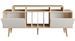 Meuble TV bois clair portes et séparation blanc Valoza 160 cm - Photo n°1
