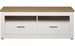 Meuble TV bois de pin clair et blanc 2 tiroirs Aline - Photo n°1
