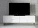Meuble TV bois laqué blanc et pieds métal chromé Blina 180 cm - Photo n°2
