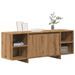 Meuble TV chêne artisanal 130x35x50 cm bois d'ingénierie - Photo n°1