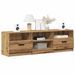 Meuble TV chêne artisanal 150x33,5x45 cm bois d'ingénierie - Photo n°1