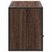 Meuble TV chêne marron 100x31x39,5cm bois d'ingénierie et métal - Photo n°5