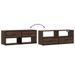 Meuble TV chêne marron 100x31x39,5cm bois d'ingénierie et métal - Photo n°7