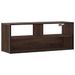 Meuble TV chêne marron 100x31x39,5cm bois d'ingénierie et métal - Photo n°2