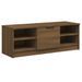 Meuble TV Chêne marron 102x35,5x36,5 cm Bois d'ingénierie - Photo n°2