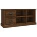 Meuble TV chêne marron 102x35,5x47,5 cm bois d'ingénierie - Photo n°2