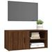 Meuble TV Chêne marron 80x31,5x36 cm Bois d'ingénierie - Photo n°4