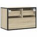 Meuble TV chêne sonoma 60x31x39,5 cm bois d'ingénierie et métal - Photo n°6