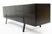 Meuble TV design en bois massif vernis mat marron Faker 185 cm - Photo n°5