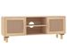 Meuble TV en bois 2 portes en Rotin naturel 105 cm - Modèle Kaliga - Photo n°1