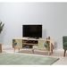 Meuble TV en bois clair à lamelles avec niche Kiza 727 - Photo n°5